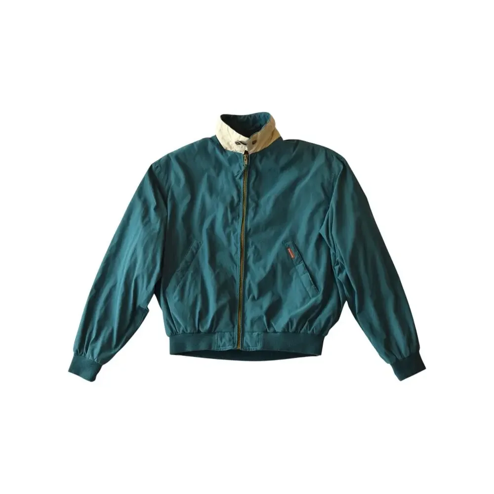 Vintage Weatherproof Harrington Bomber Jacket Teal Men's Medium